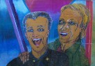 freundschaft (70x50cm Kreide/Papier 1983)