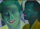green faces (80x60cm �l/Leinwand 2000)
